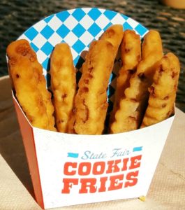 A box of cookie fries sitting on top of a table.