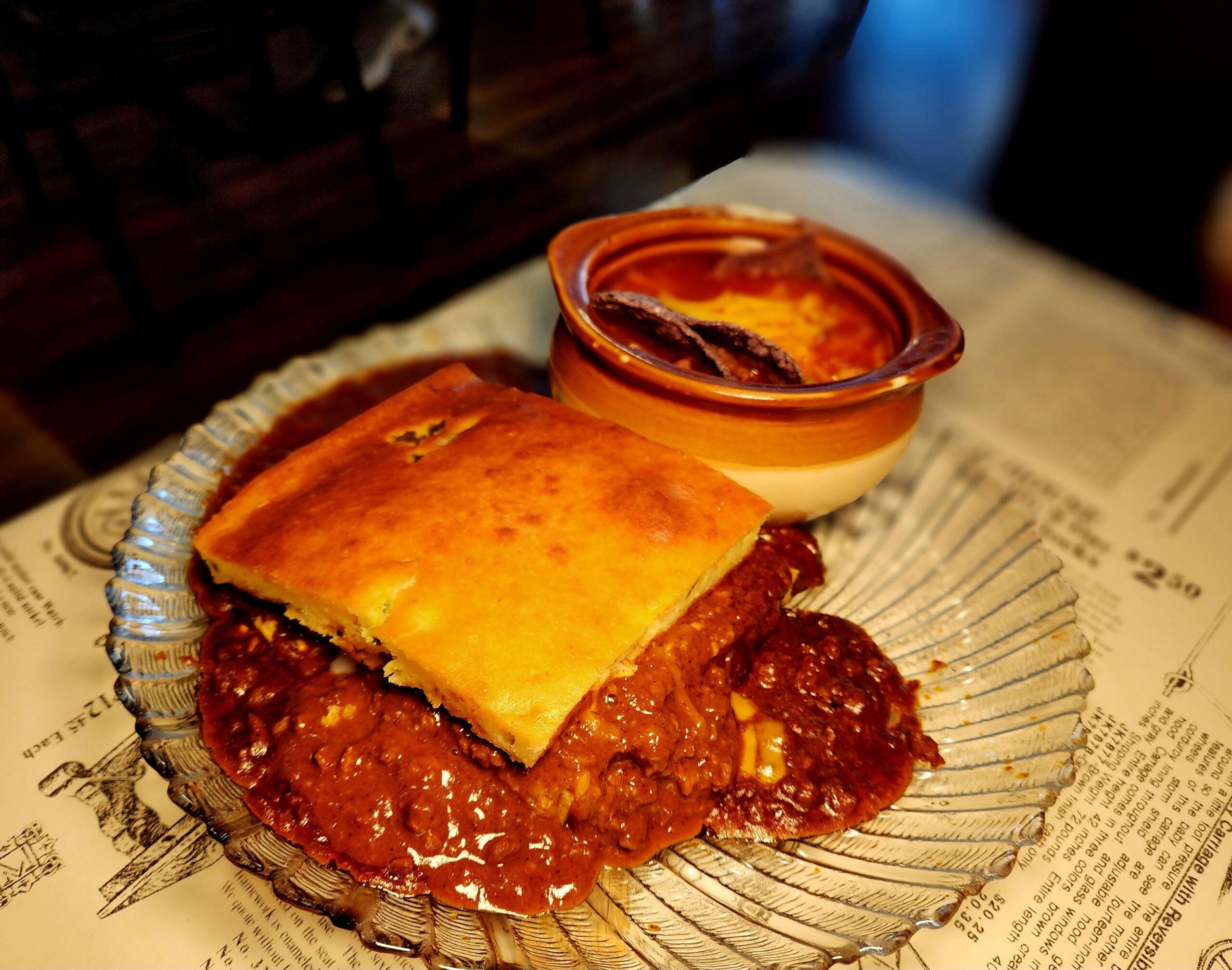 A plate of food on top of a table.