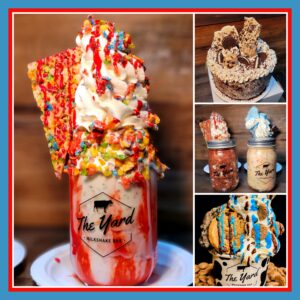 A collage of different types of ice cream.